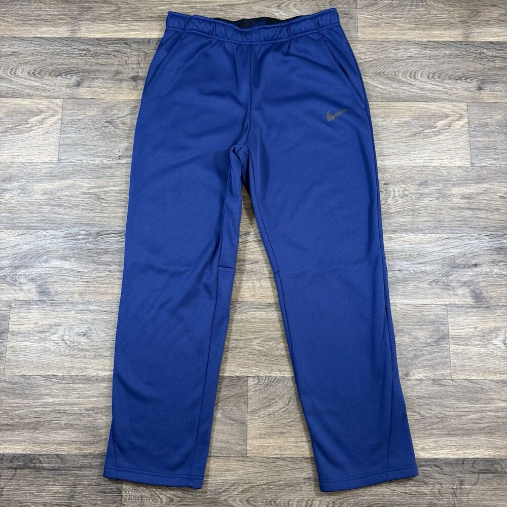 Nike Pants Mens XL Dri-Fit Blue Fleece Training Midnight Golf Drawstring